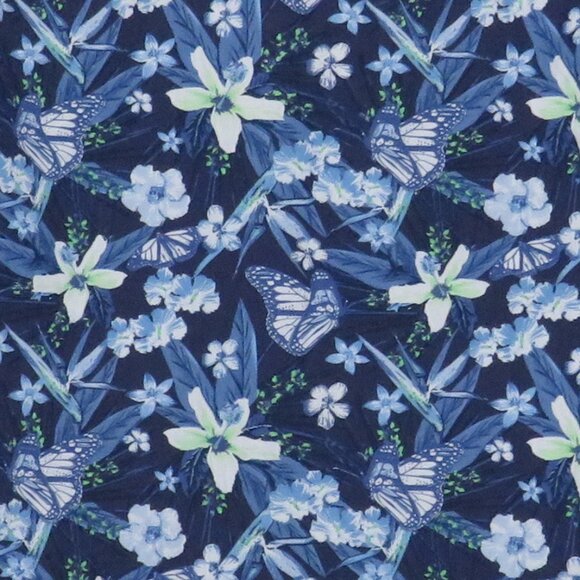 Denim & Flower*‎ Men's Short Sleeve Button Down Curved Hem Floral Shirt~ Large - Picture 11 of 11